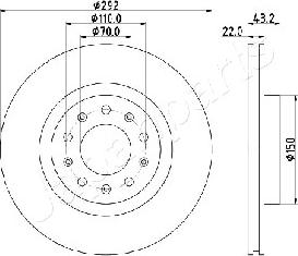 Japanparts DP-0205 - Bremžu diski ps1.lv