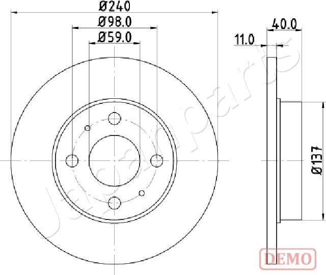 Japanparts DP-0200C - Bremžu diski ps1.lv