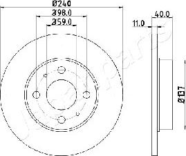 Japanparts DP-0200 - Bremžu diski ps1.lv