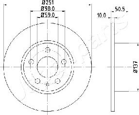 Japanparts DP-0202 - Bremžu diski ps1.lv