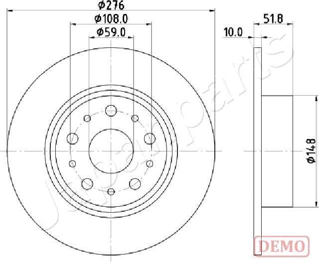 Japanparts DP-0207C - Bremžu diski ps1.lv