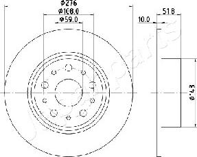 Japanparts DP-0207 - Bremžu diski ps1.lv