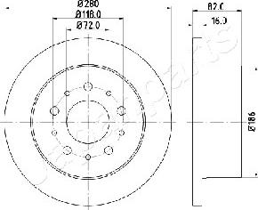 Japanparts DP-0216 - Bremžu diski ps1.lv