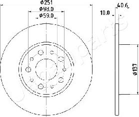 Japanparts DP-0211 - Bremžu diski ps1.lv