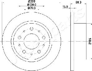 Japanparts DP-0217 - Bremžu diski ps1.lv