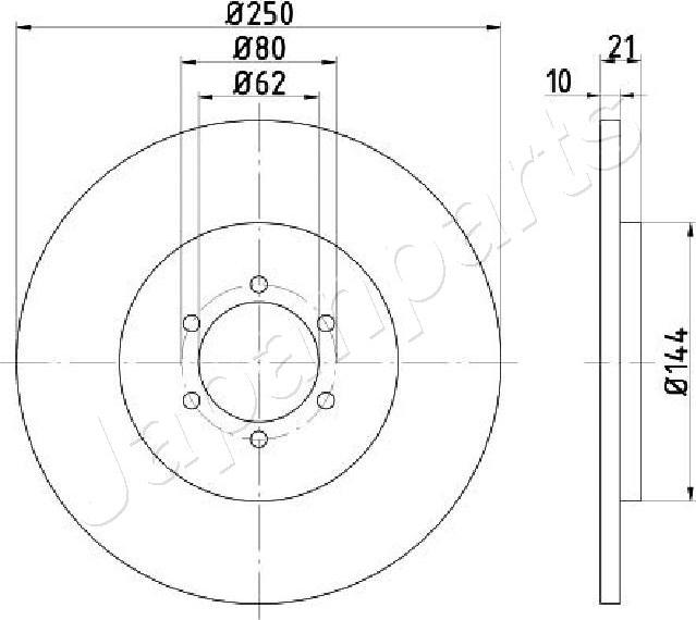 Japanparts DP-0234C - Bremžu diski ps1.lv