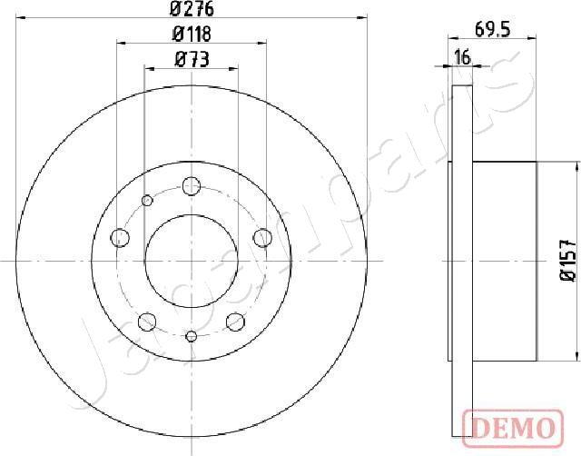 Japanparts DP-0223C - Bremžu diski ps1.lv