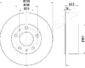 Japanparts DP-0223 - Bremžu diski ps1.lv