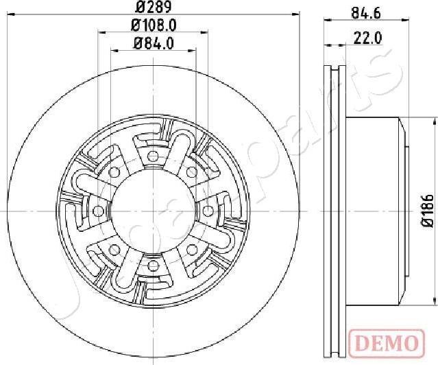 Japanparts DP-0222C - Bremžu diski ps1.lv