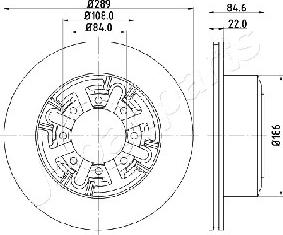 Japanparts DP-0222 - Bremžu diski ps1.lv