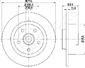 Japanparts DP-0704 - Bremžu diski ps1.lv