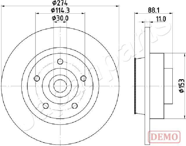 Japanparts DP-0705C - Bremžu diski ps1.lv