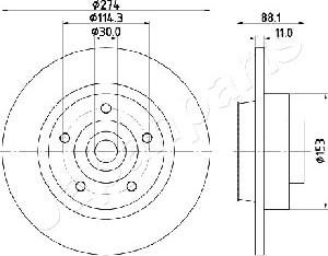 Japanparts DP-0705 - Bremžu diski ps1.lv