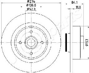 Japanparts DP-0703 - Bremžu diski ps1.lv