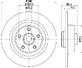 Japanparts DP-0702 - Bremžu diski ps1.lv