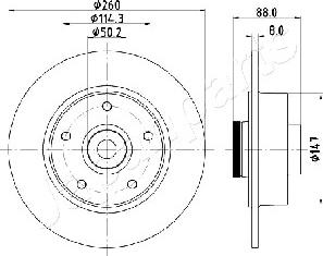 Japanparts DP-0713 - Bremžu diski ps1.lv