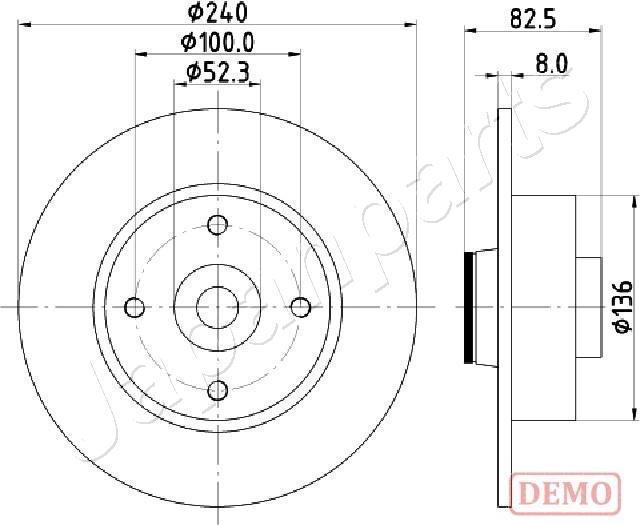 Japanparts DP-0712C - Bremžu diski ps1.lv