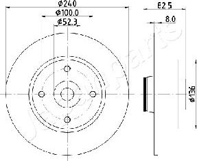 Japanparts DP-0712 - Bremžu diski ps1.lv