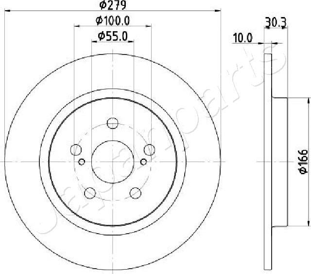 Japanparts DP-275C - Bremžu diski ps1.lv