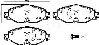 Japanparts PA-0942AF - Bremžu uzliku kompl., Disku bremzes ps1.lv