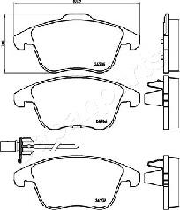 Japanparts PA-0915AF - Bremžu uzliku kompl., Disku bremzes ps1.lv