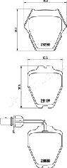 Japanparts PA-0912AF - Bremžu uzliku kompl., Disku bremzes ps1.lv