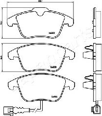 Japanparts PA-0929AF - Bremžu uzliku kompl., Disku bremzes ps1.lv