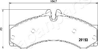 Japanparts PA-0540AF - Bremžu uzliku kompl., Disku bremzes ps1.lv