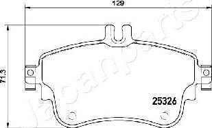 Japanparts PA-0547AF - Bremžu uzliku kompl., Disku bremzes ps1.lv