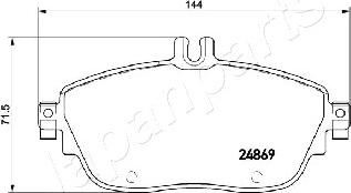 Japanparts PA-0503AF - Bremžu uzliku kompl., Disku bremzes ps1.lv