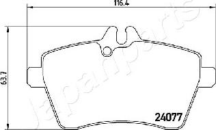 Japanparts PA-0502AF - Bremžu uzliku kompl., Disku bremzes ps1.lv