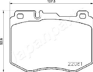 Japanparts PA-0516AF - Bremžu uzliku kompl., Disku bremzes ps1.lv