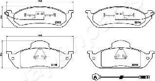 Japanparts PA-0535AF - Bremžu uzliku kompl., Disku bremzes ps1.lv