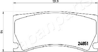 Japanparts PA-0656AF - Bremžu uzliku kompl., Disku bremzes ps1.lv