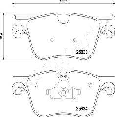 Japanparts PA-0613AF - Bremžu uzliku kompl., Disku bremzes ps1.lv