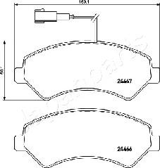 Japanparts PA-0625AF - Bremžu uzliku kompl., Disku bremzes ps1.lv