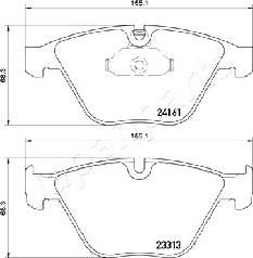 Japanparts PA-0114AF - Bremžu uzliku kompl., Disku bremzes ps1.lv