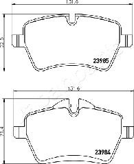 Japanparts PA-0136AF - Bremžu uzliku kompl., Disku bremzes ps1.lv