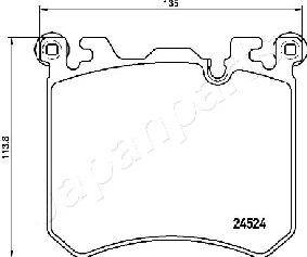 Japanparts PA-0133AF - Bremžu uzliku kompl., Disku bremzes ps1.lv