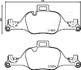 Japanparts PA-0128AF - Bremžu uzliku kompl., Disku bremzes ps1.lv