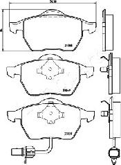 Japanparts PA-0313AF - Bremžu uzliku kompl., Disku bremzes ps1.lv