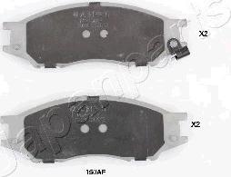 Japanparts PA-150AF - Bremžu uzliku kompl., Disku bremzes ps1.lv