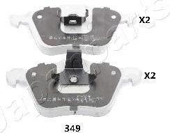 Japanparts PA-349AF - Bremžu uzliku kompl., Disku bremzes ps1.lv