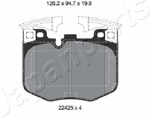 Japanparts PA-2029AF - Bremžu uzliku kompl., Disku bremzes ps1.lv