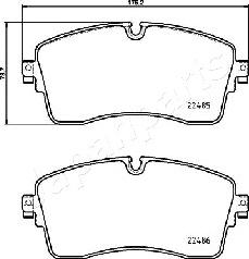 Japanparts PA-L14AF - Bremžu uzliku kompl., Disku bremzes ps1.lv