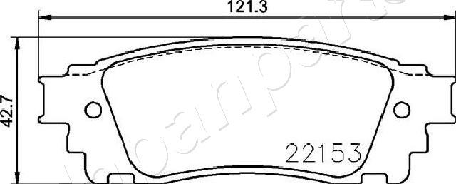 Japanparts PP-417AF - Bremžu uzliku kompl., Disku bremzes ps1.lv