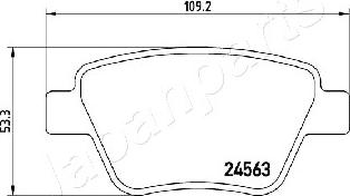 Japanparts PP-0902AF - Bremžu uzliku kompl., Disku bremzes ps1.lv