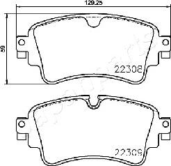 Japanparts PP-0911AF - Bremžu uzliku kompl., Disku bremzes ps1.lv