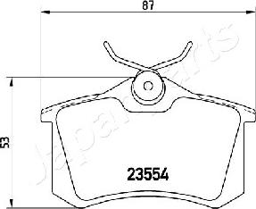 Japanparts PP-0920AF - Bremžu uzliku kompl., Disku bremzes ps1.lv