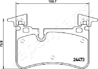 Japanparts PP-0506AF - Bremžu uzliku kompl., Disku bremzes ps1.lv